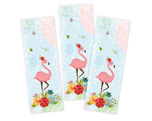 Junapack 12 Lesezeichen Flamingo Mitgebsel für Kindergeburtstag Gastgeschenke für Mädchen von Junapack