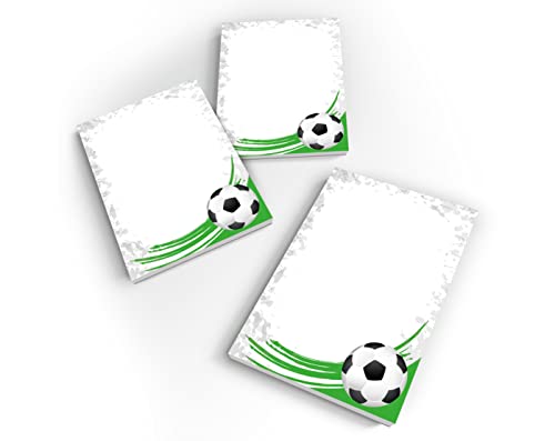 Junapack 12 Mini-Notizblöcke Fussball Fußball Mitgebsel für Kindergeburtstag Gastgeschenke für Jungen/ A7-Format von Junapack