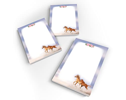 Junapack 12 Mini-Notizblöcke Pferd mit Fohlen Mitgebsel für Kindergeburtstag Gastgeschenke für Mädchen / A7-Format von Junapack