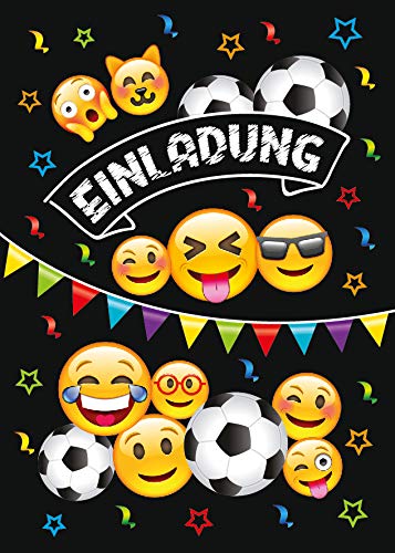 12 Einladungskarten zum Kindergeburtstag Fussball Fußball Jungen Jungs Einladungen zum Geburtstag Fussball-Turnier von Junaversum