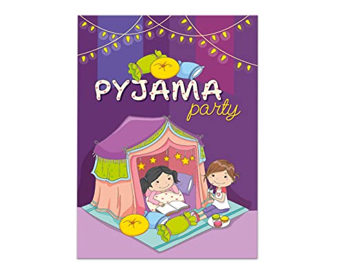 6 Einladungskarten zum Kindergeburtstag Einladungen zur Übernachtungsparty Pyjamaparty Pyjama-Party Lesenacht-Party für Mädchen und Jungen 6 Einladungskarten zum Kindergeburtstag Einladungen zur Übernachtungsparty Pyjamaparty Pyjama-Party Lesenacht-Party für Mädchen und Jungen von Junaversum