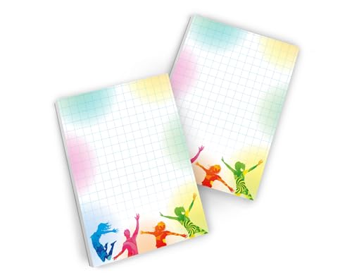 Mitgebsel 10 Notizblöcke Kindergeburtstag Mädchen Jungen Jump Trampolin Gastgeschenke für Mädchengeburtstag Jungsgeburtstag / A7-Format von Junaversum