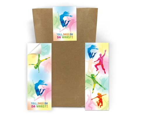 Mitgebsel 8 Lesezeichen + 8 Geschenktüten + 8 Aufkleber Jump Trampolin Kindergeburtstag Mädchen Jungen Gastgeschenke für Mädchengeburtstag Jungsgeburtstag von Junaversum