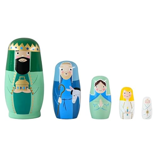 Junerain 5 Stück Jesus Matroschka Puppen Holz stapelbar mit Jesus Aufdruck, Weihnachts Ostern Matroschka for Kindergeburtstage, Partys, Heimdekoration Junerain 5 Stück Jesus Matroschka Puppen Holz stapelbar mit Jesus Aufdruck, Weihnachts Ostern Matroschka for Kindergeburtstage, Partys, Heimdekoration von Junerain