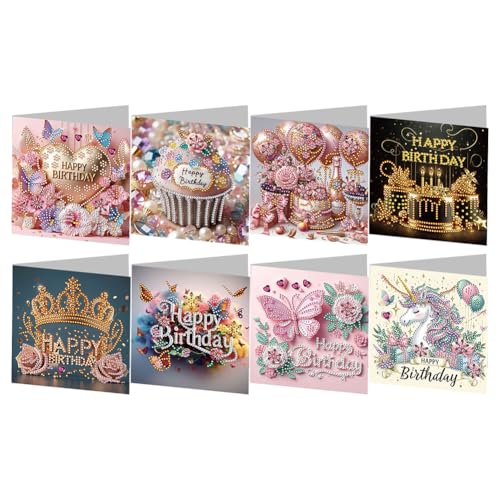 Junerain Diamond Art Weihnachtskarten, Diamond Art Karten und Umschläge mit Weihnachtselementen, Diamond Painting Weihnachtsgrußkarten mit Diamond Card Making Kit, handgefertigte Diamond Art Junerain Diamond Art Weihnachtskarten, Diamond Art Karten und Umschläge mit Weihnachtselementen, Diamond Painting Weihnachtsgrußkarten mit Diamond Card Making Kit, handgefertigte Diamond Art von Junerain