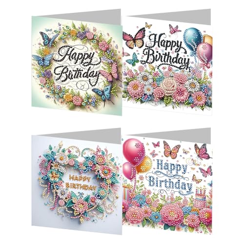 Junerain Diamond Art Weihnachtskarten, Diamond Art Karten und Umschläge mit Weihnachtselementen, Diamond Painting Weihnachtsgrußkarten mit Diamond Card Making Kit, handgefertigte Diamond Art Junerain Diamond Art Weihnachtskarten, Diamond Art Karten und Umschläge mit Weihnachtselementen, Diamond Painting Weihnachtsgrußkarten mit Diamond Card Making Kit, handgefertigte Diamond Art von Junerain
