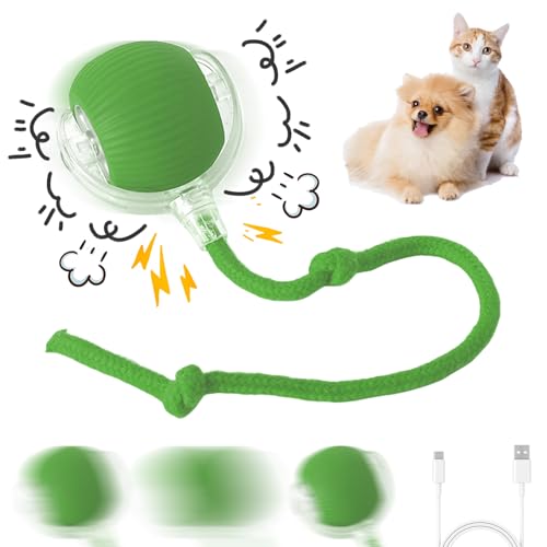 Junerain Interaktives Katzenball Katzenspielzeug, Elektrischer Katzenspielzeug 360° Rolling Ball USB Aufladbar, 3 Modi Intelligentes Katzenspielzeug, Interaktiver Spielball for Katzen Hunde Junerain Interaktives Katzenball Katzenspielzeug, Elektrischer Katzenspielzeug 360° Rolling Ball USB Aufladbar, 3 Modi Intelligentes Katzenspielzeug, Interaktiver Spielball for Katzen Hunde von Junerain