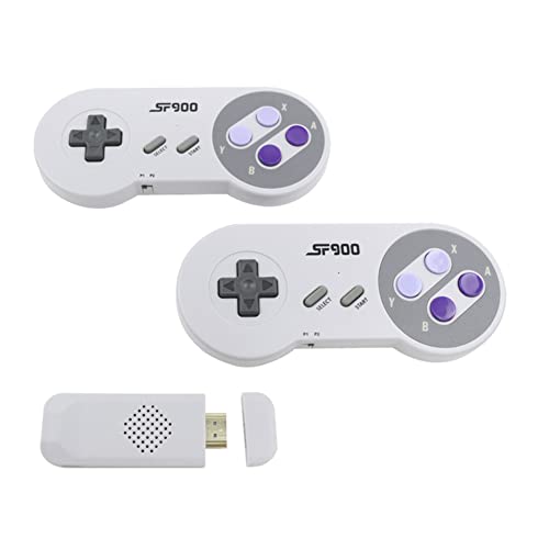 Junerain Retro Spielekonsole Handheld Spielkonsole 4GB Videospielkonsole eingebaute 1500 kostenlose Spiele für mehrere Simulatoren,SF900 Spielkonsole 4700 Spielkonsole Wireless für Genesis von Junerain