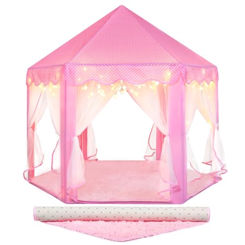 JungleDove Spielzelt Kinder Kinderzelt Zelt für Mädchen Kleinkinder mit Matte Kinderzelt für Drinnen Spielzelt Kinder Innen & Außen Prinzessinenzelt für Mädchen Rosa 117x103x127cm JungleDove Spielzelt Kinder Kinderzelt Zelt für Mädchen Kleinkinder mit Matte Kinderzelt für Drinnen Spielzelt Kinder Innen & Außen Prinzessinenzelt für Mädchen Rosa 117x103x127cm von JungleDove