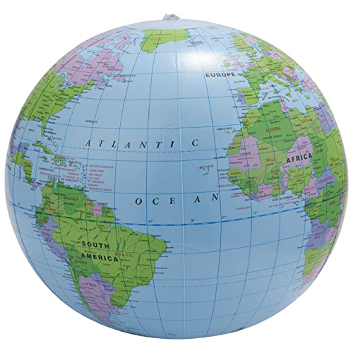 Junguluy Aufblasbares Spielzeug Globus Ausbildung Geographie Karte Ballon Wasserball 40 cm von Junguluy