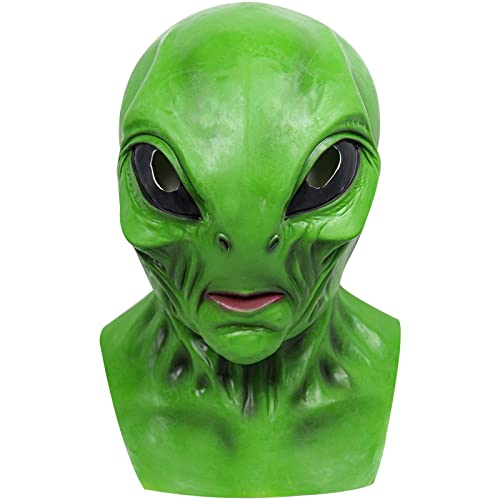 Halloween Alien Maske Alien Maske Latexmaske Halloween Kostümparty Alien Maske Halloween Karneval Kostüm Party Partydekoration Halloween Mutant Partytrick Gruselige Maske (Multicolor, One Size) von Junhasgood