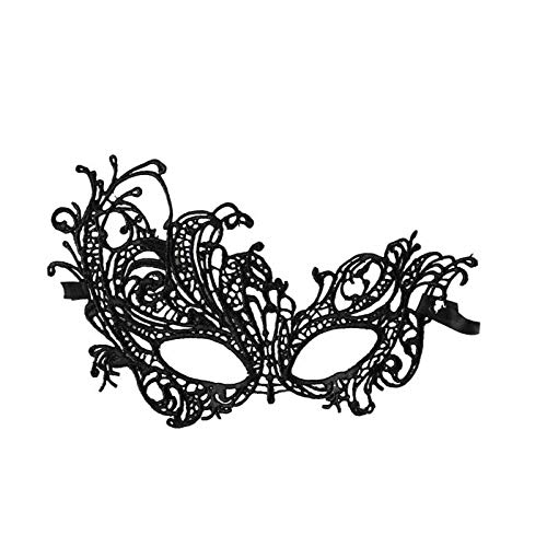 Junhasgood Maskerade Gesichtsmaske Masken Augenmaske für Ball Party Venezianische Maskerade Kostüm Damen Sexy Flexible Lace Masks Kostüm für Weihnachten Party Dekoration von Junhasgood