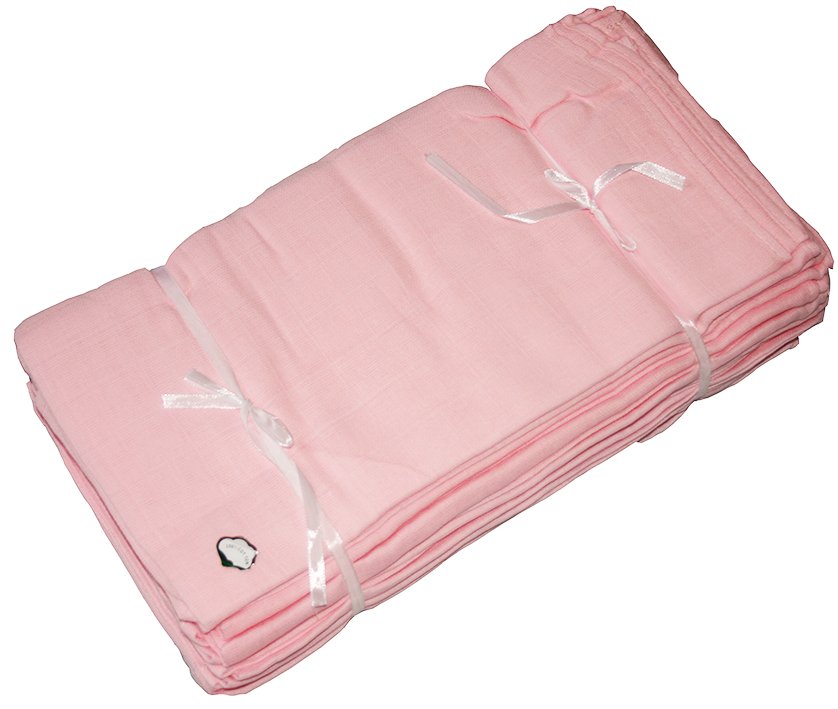 Junior Joy Mullwindeln (70x70cm) 12er Pk - Pastellrosa von Junior Joy