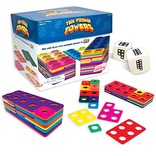 Junior Learning JL155 Zehn Rahmentürme lehrt das Zählen von Zahlen/Visualisieren von Ziffern und Baunummern-Bindungen Spiel von Junior Learning