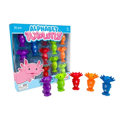 Junior Learning: Alphabet Axolotls – passendes Set Spiel – Lernen Sie Groß- und Kleinbuchstaben, Dreh- und Drehstücke, ABC-Leseentwicklung, Kinder ab 3 Jahren von Junior Learning