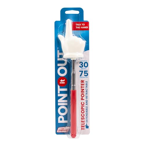 Junior Learning: Point It Out Teleskop-Zeiger, ausziehbar auf 76,2 cm, ausziehbar und einziehbar, Klassenzimmer- und Präsentationswerkzeug, leicht zu greifender Gummigriff Junior Learning: Point It Out Teleskop-Zeiger, ausziehbar auf 76,2 cm, ausziehbar und einziehbar, Klassenzimmer- und Präsentationswerkzeug, leicht zu greifender Gummigriff von Junior Learning
