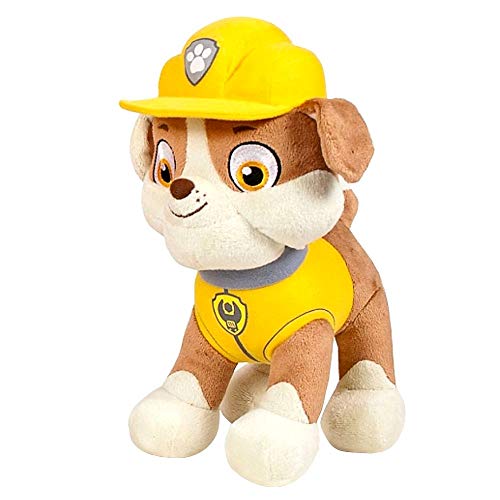 Color Baby Design für Paw Patrol Plüschtier 28cm Helfer auf Vier Pfoten als kuschelige Plüschhunde (Rubble Bulldogge Bauarbeiter) von Color Baby