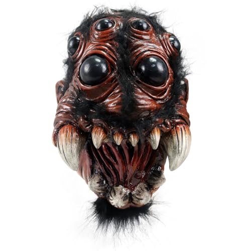 Junjie Halloween Spinnenmaske Cosplay Kostüm,Spider Maske, Realistische Spinnen Gesichtsmaske,Perfekt Für Halloween-Partys von Junjie
