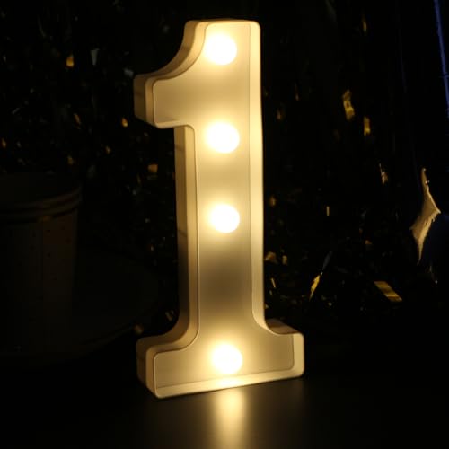 H: 21,6 cm beleuchtete Zahlen 1 Tafelaufsätze Tischschild, Happy 1st Birthday Dekorationen für Mädchen, 1 Jahr alte Jubiläumsfeier für Jungen, Baby One Party Dekor H: 21,6 cm beleuchtete Zahlen 1 Tafelaufsätze Tischschild, Happy 1st Birthday Dekorationen für Mädchen, 1 Jahr alte Jubiläumsfeier für Jungen, Baby One Party Dekor von JunyRuny