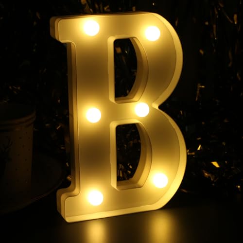 LED-Festzeltschild, beleuchtete Buchstaben, Alphabet-Buchstaben-Schild, batteriebetriebene LED-Buchstabenlichter für Nachtlicht, Hochzeit, Geburtstag, Party, Weihnachten oder Heimdekoration (Buchstabe von JunyRuny