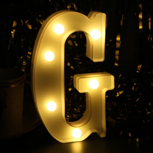 LED-Festzeltschild, leuchtende Buchstaben, Alphabet-Buchstaben-Schild, batteriebetriebene LED-Buchstabenlichter für Nachtlicht, Hochzeit, Geburtstag, Party, Weihnachten oder Heimdekoration (Buchstabe von JunyRuny