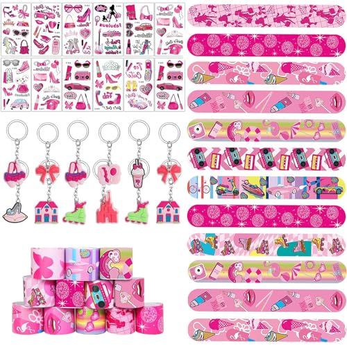Junyaoii Hot Pink Prinzessin Party Gefälligkeiten, Rosa Prinzessin Party Supplies, rosa Mädchen Geburtstagsgeschenke 12 temporäre Tattoos, 12 rosa Mädchen Slap Armbänder, 12 rosa Schlüsselanhänger Junyaoii Hot Pink Prinzessin Party Gefälligkeiten, Rosa Prinzessin Party Supplies, rosa Mädchen Geburtstagsgeschenke 12 temporäre Tattoos, 12 rosa Mädchen Slap Armbänder, 12 rosa Schlüsselanhänger von Junyaoii
