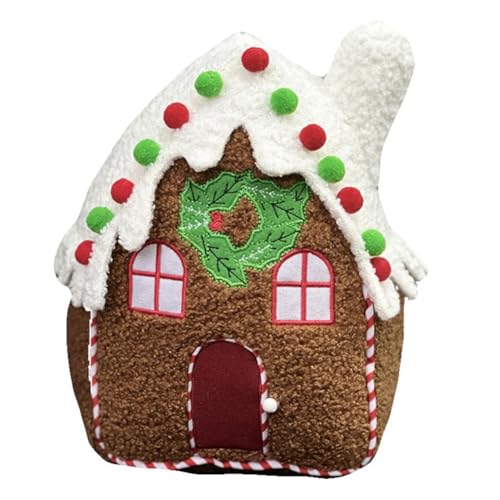 Juqoyue Lebkuchenhaus-Plüsch-Sofakissen, Lebkuchenhaus-Kissen, Lebkuchen-Dekoration, Geschenk, Büro, Heimdeko Juqoyue Lebkuchenhaus-Plüsch-Sofakissen, Lebkuchenhaus-Kissen, Lebkuchen-Dekoration, Geschenk, Büro, Heimdeko von Juqoyue