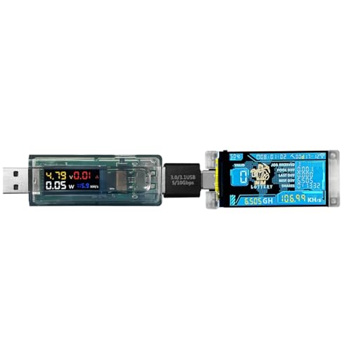 Juqoyue NMMiner Miner+NerdMiner V2 117KH/S USB-Kette ESP32 Krypto-Miner BTC Solo Lotterie-Miner Amperemeter USB-A-Serie Formkette von Juqoyue