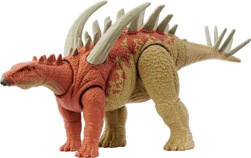 Jurassic World Strike Attack Dinosaur Toy Gigantspinosaurus with Movable Joints & Single Strike Action, Physical & Digital Play von Mattel