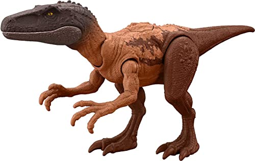 Jurassic World Strike Attack Dinosaurier Figur Herrerasurus mit beweglichen Gelenken und Einzelstreik-Funktion, Spielzeuggeschenk mit physischem und digitalem Spiel Jurassic World Strike Attack Dinosaurier Figur Herrerasurus mit beweglichen Gelenken und Einzelstreik-Funktion, Spielzeuggeschenk mit physischem und digitalem Spiel von Mattel
