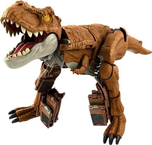 JURASSIC WORLD Fierce Changers - Jagen und Brüllen Tyrannosaurus Rex, 2-in-1 Verwandlungsspielzeug vom Off-Road-Truck zum Dinosaurier, ab 8 Jahren, HPD38 von Mattel