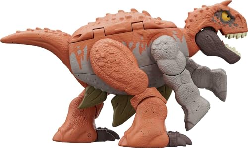JURASSIC WORLD Fierce Changers Double Danger - Carnotaurus und Stegosaurus, 2-in-1-Verwandlungsspielzeug mit besonderem Twist, für Kinder ab 6 Jahren, HLP07 von Mattel