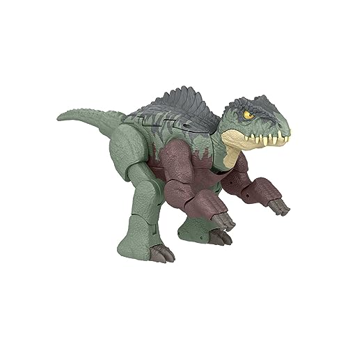 Mattel JURASSIC WORLD Fierce Changer Massive Stretch - Giganotosaurus und Nasutoceratops im 2-in-1 Dinosaurier Verwandlungsspielzeug, ab 6 Jahren, HPD34 von Mattel