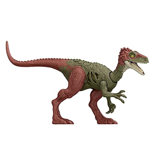 Jurassic World Dominion Coelurus Dinosaurier Extreme Schäden, 18 cm, Dinosaurier für Kinder mit Schlachtschäden, GWN16, mehrfarbig von Jurassic World