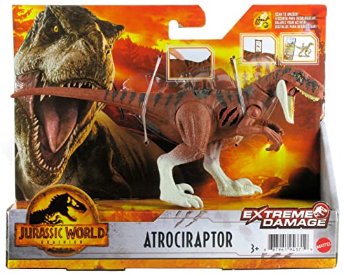 Jurassic World Dominion Extreme Damage Atrociraptor Dinosaurier Actionfigur schwarz von Jurassic World