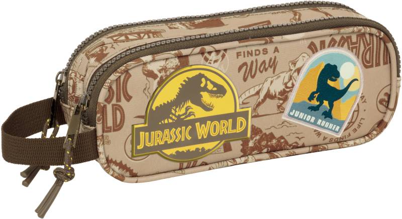 Jurassic World Doppel-Federmäppchen, Sandfarben von Jurassic World