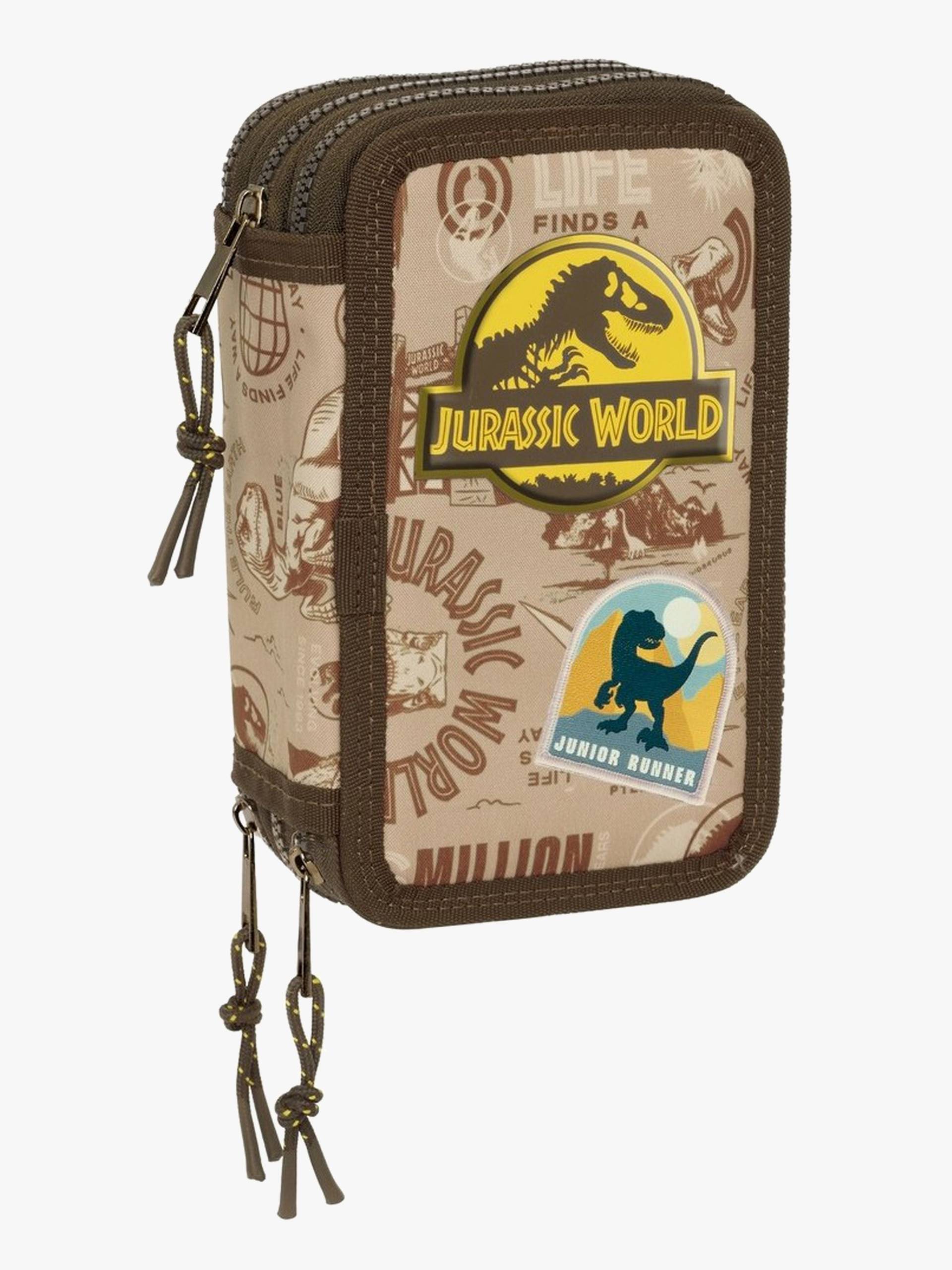 Jurassic World Dreifach-Federmäppchen, Sandfarben von Jurassic World