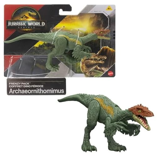Jurassic World Frenzy Pack Dinosaurier Figur, Authentisches Spielzeug, Digital Play: Archaeornithomimus von Jurassic World