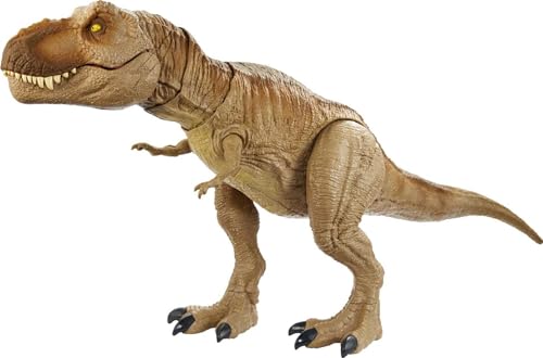 Jurassic World GRN70 - Brüllender Kampfaction T-Rex, Dinosaurier-Actionfigur, beweglich und mit realistischen Geräuschen, Dinosaurier Spielzeug für Kinder ab 4 Jahren von Jurassic World