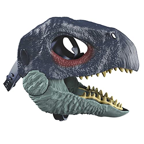 Jurassic World GWY33 - Dominion Therizinosaurus Dinosaurier Maske mit zu öffnendem Kiefer, vom Film inspirierte realistische Textur und Farbe, Augen- und Nasenöffnung; Spielzeug ab 4 Jahren von Jurassic World