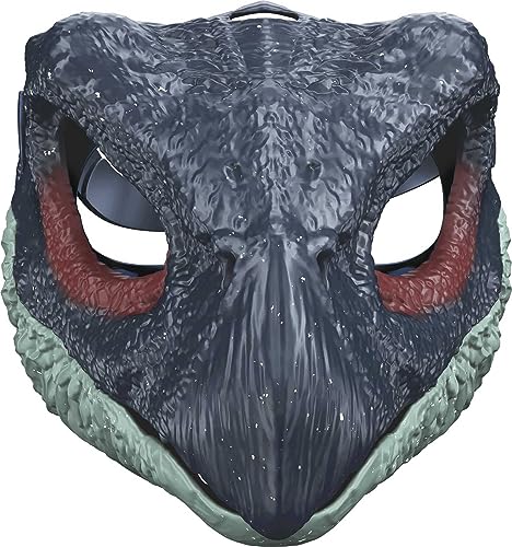 Jurassic World GWY33 - Dominion Therizinosaurus Dinosaurier Maske mit zu öffnendem Kiefer, vom Film inspirierte realistische Textur und Farbe, Augen- und Nasenöffnung; Spielzeug ab 4 Jahren von Jurassic World