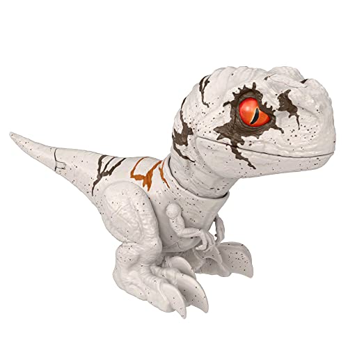 Jurassic World GWY57 - Uncaged Rowdy Roars Atrociraptor Dinosaurier Spielfigur, beweglich mit Brüll- und Kau-Reaktion, Spielzeug für Kinder ab 4 Jahren von Jurassic World