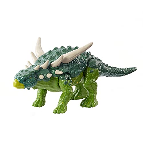 Jurassic World HBY67 - Dino-Angriff Sauropelta Dinosaurier-Actionfigur mit beweglichen Gelenken, Dinosaurier Spielzeug ab 4 Jahren von Mattel