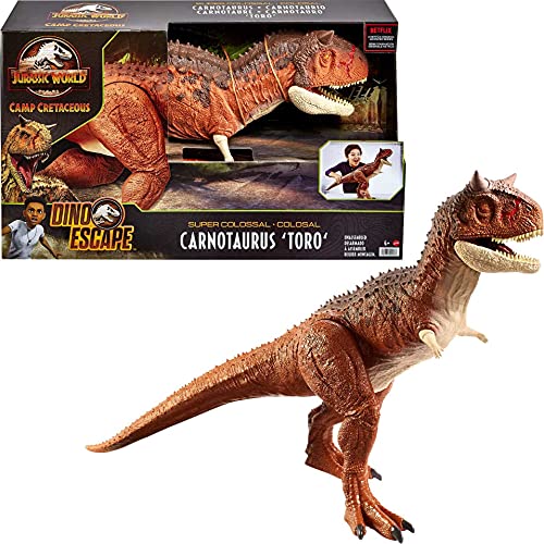 Jurassic World HBY86 - Riesendino Carnotaurus Toro-Dinosaurier-Actionfigur, Dinosaurier Spielzeug ab 4 Jahren von Jurassic World