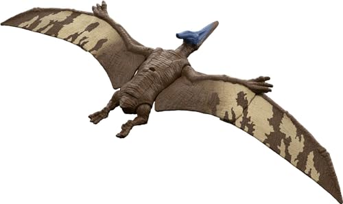 Jurassic World HDX42 - Roar Strikers Pteranodon Dinosaurier-Actionfigur, brüllender Sound, Bissattacke im Flug, physisches und digitales Spiel, Dinosaurier Spielzeug ab 4 Jahren von Jurassic World