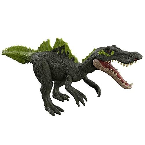Mattel Jurassic World: Ein neues Zeitalter Roar Strikers Ichthyovenator Dinosaurier-Actionfigur, brüllender Sound, Beißangriff, physisches und digitales Spiel, ab 4 Jahren HDX44 von Mattel