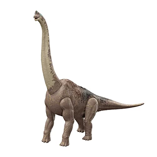 Jurassic World HFK04 - Ein neues Zeitalter Brachiosaurus Dinosaurier-Actionfigur, 81 cm, Spielzeuggeschenk, physischer und digitaler Spielspaß von Mattel