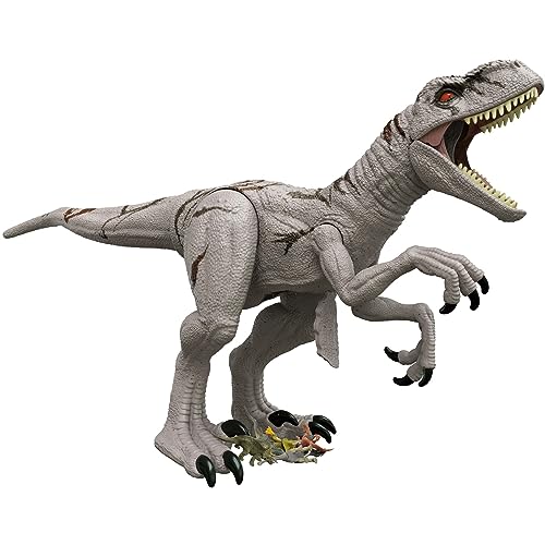 Jurassic World HFR09 - "Dominion: Ein neues Zeitalter" Riesendino Atrociraptor Actionfigur, extragroßes, bewegliche Gelenke und Fressfunktion, Dinosaurier Spielzeug ab 4 Jahren von Mattel