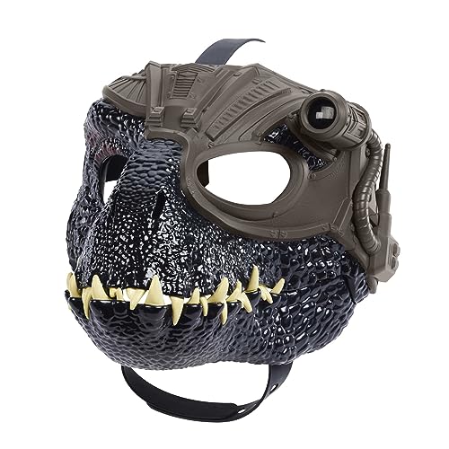 Mattel Jurassic World Indoraptor Dinosauriermaske mit Tracking-Ausrüstung, Licht und Geräuschen für Kostümrollenspiele HPH28 von Mattel