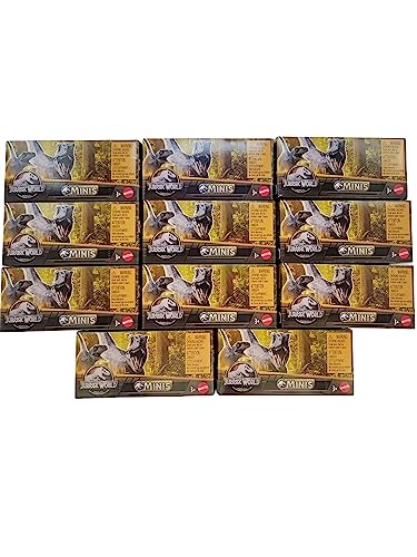 Jurassic World Minis Dinosaurs GWP38-956D Release Komplettset mit 11 Dino Überraschungspaketen von Jurassic World
